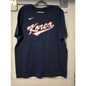 Nike Korea Lee J H #22 World Baseball Classic Jersey T-Shirt Blue Men's Size XL